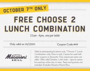 macaroni grill coupon