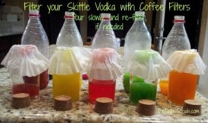 Filter your SKittle Vodka with Coffee Filters