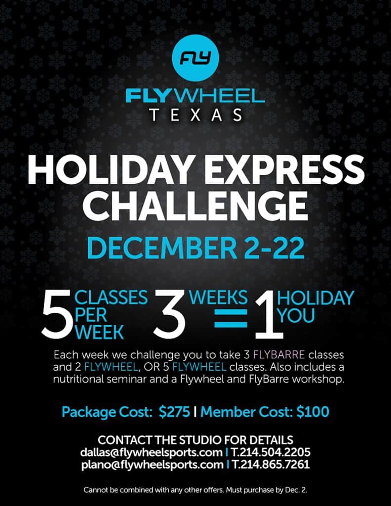 Take the Flywheel Holiday Express Challenge Dallas Socials